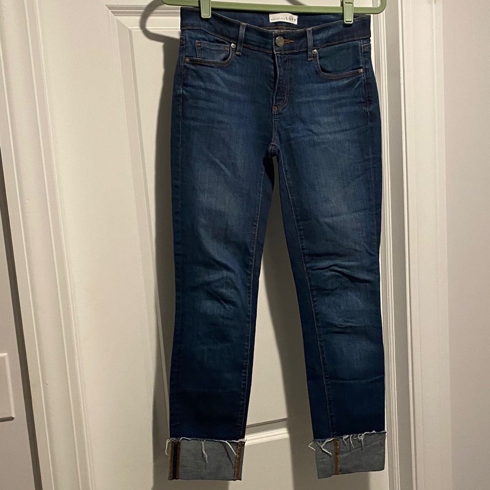 LOFT Dark Blue Ankle Jeans